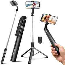 Tygot T9 Selfie Stick Tripod, 67 Inch (170CM) Reinforced Tripod for Mobile Phone, Multi-Functional Bluetooth Long Selfie Stick for Travel,Vlogging,Compatible with iPhone and All Smartphones